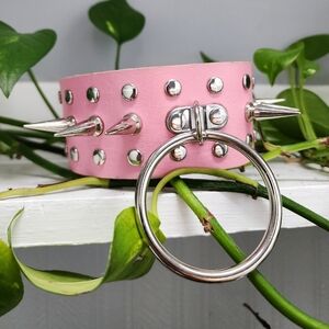 Super Cute Pink Choker With O Ring